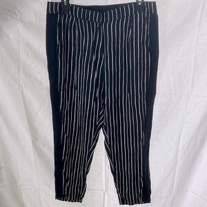 AX Armani exchange blue white thin stripe blue stripes on the side comfort pants